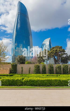 Flamme Türme Wolkenkratzer, 2013, Baku, Aserbaidschan Stockfoto