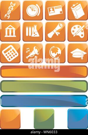 Bildung-Symbole Stock Vektor