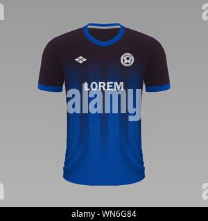 Realistische Fußball shirt Paderborn 2020, Jersey Vorlage für Fußball-Kit Stock Vektor