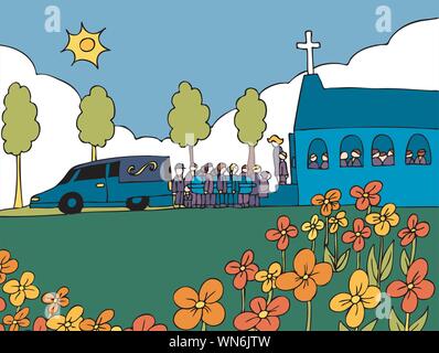 Beerdigung Stock Vektor