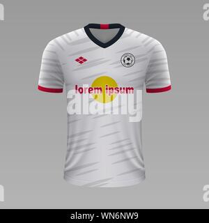 Realistische Fußball shirt Leipzig 2020, Jersey Vorlage für Fußball-Kit Stock Vektor