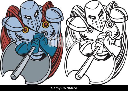 Ritter-Axt Stock Vektor