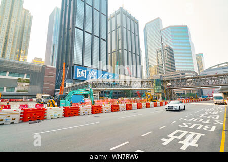 Hongkong, China - ca. Januar 2019: Hong Kong tagsüber. Stockfoto