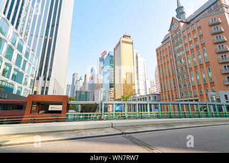 Hongkong, China - ca. Januar 2019: Hong Kong tagsüber. Stockfoto