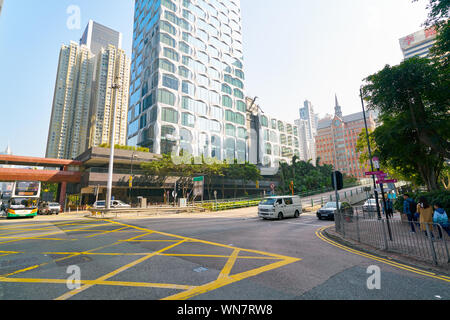 Hongkong, China - ca. Januar 2019: Hong Kong tagsüber. Stockfoto