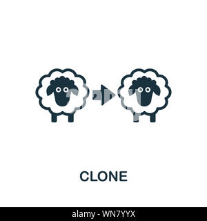 Klon Symbol. Kreative Zeichen aus der Biotechnologie icons Collection. Gefüllte flache Klon Symbol für Computer und mobile Stockfoto