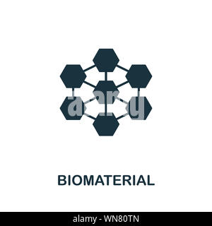 Biomaterial Symbol. Kreative Zeichen aus der Biotechnologie icons Collection. Gefüllte flache Biomaterial Symbol für Computer und mobile Stockfoto