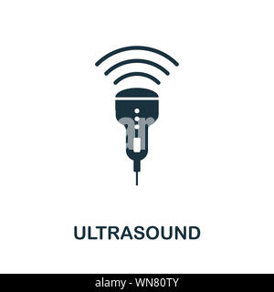Ultraschall Symbol. Kreative Zeichen aus der Biotechnologie icons Collection. Gefüllte flache Ultraschall Symbol für Computer und mobile Stockfoto
