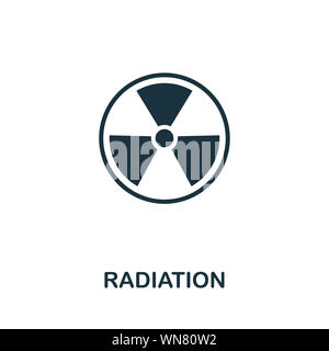 Strahlung Symbol. Kreative Zeichen aus der Biotechnologie icons Collection. Gefüllte flache Strahlung Symbol für Computer und mobile Stockfoto