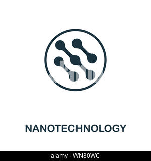 Nanotechnologie Symbol. Kreative Zeichen aus der Biotechnologie icons Collection. Gefüllte flache Nanotechnologie Symbol für Computer und mobile Stockfoto