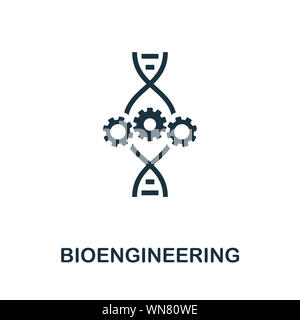 Bioengineering Symbol. Kreative Zeichen aus der Biotechnologie icons Collection. Gefüllte flache Bioengineering Symbol für Computer und mobile Stockfoto