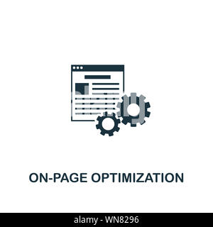 On-Page Optimierung Symbol. Kreative element Design vom Inhalt icons Collection. Pixel Perfect On-Page Optimierung Symbol für Web Design, Apps Stockfoto