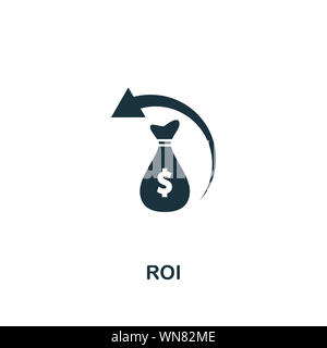 Return on Investment (ROI)-Symbol. Kreative element Design vom Inhalt icons Collection. Pixel Perfect Return On Investment (ROI) Symbol für Web Design Stockfoto