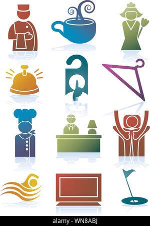 Hotel Icons Stock Vektor
