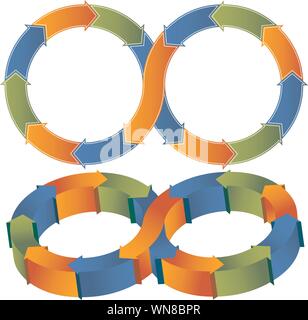 3D Diagramme Stock Vektor