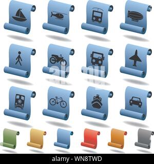 Transport-Tasten - Scroll Stock Vektor