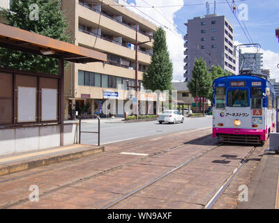 Die kumamoto JR Station am 3. September 2019 in Kumamoto. Diese Station wurde am 1. Juli 1891 eröffnet und ist ein wichtiger Bahnhof auf der Insel Kyushu. Stockfoto