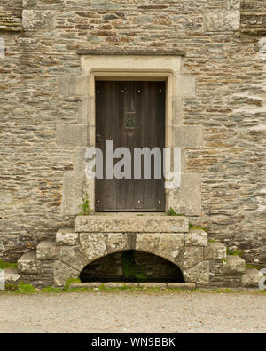 Porth-en-Alls. Alte Cornish Haus Architektur. Prussia Cove, Cornwall. Stockfoto