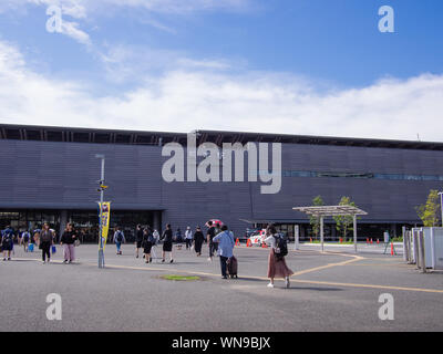 Die kumamoto JR Station am 3. September 2019 in Kumamoto. Diese Station wurde am 1. Juli 1891 eröffnet und ist ein wichtiger Bahnhof auf der Insel Kyushu. Stockfoto