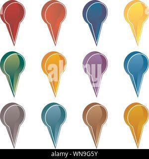 Marker Icons Stock Vektor