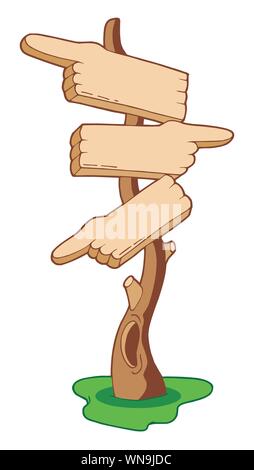 Finger Zeichen auf Baum Stock Vektor