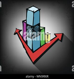 Business-Doodle-Grafik Stock Vektor