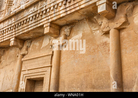 Artaxerxes III Grab, Persepolis, zeremoniellen Hauptstadt des achämenidischen Reichs, Provinz Fars, Iran Stockfoto