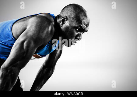 Konzentrierte Athleten Stockfoto