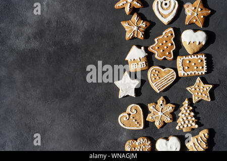 Weihnachten mit der Familie süß handgefertigt. Stockfoto