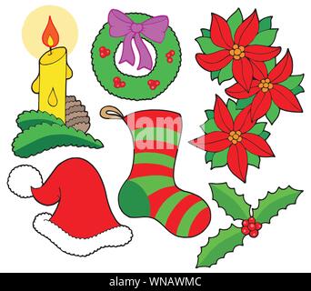 Isolierte Weihnachten Bilder Stock Vektor