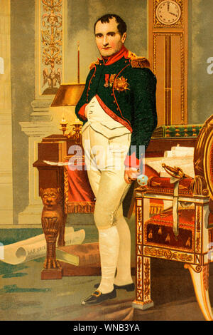 Napoleon Bonaparte. Kaiser von Frankreich. 1769-1821. Antike Abbildung. Buch der Geschichte. 1897. Stockfoto