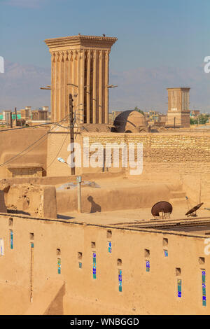 Windcatcher, windturm, badgir, Yazd, Provinz Yazd, Iran Stockfoto