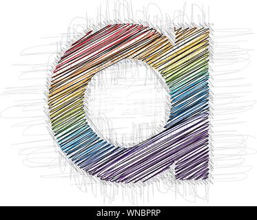 Hand gezeichnete Schrift Buchstaben ein Stock Vektor