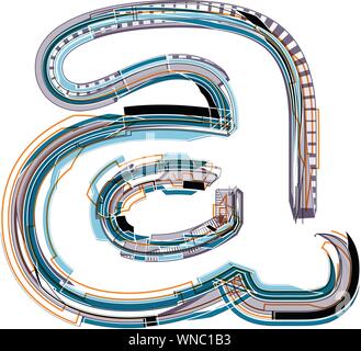 Font Illustration Brief ein Stock Vektor