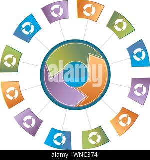 Workflow / Recycling Symbol Stock Vektor