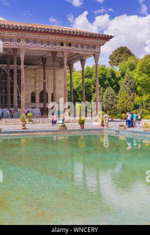 Chehel Sotoun Palast, Garten, 1647, Isfahan, Provinz Isfahan, Iran Stockfoto