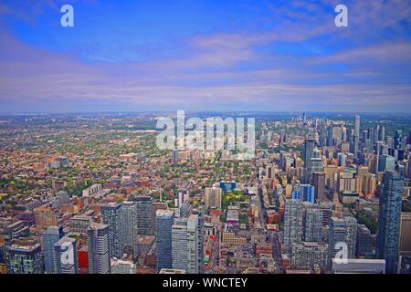 Stadt Toronto vom CN Tower. Stockfoto