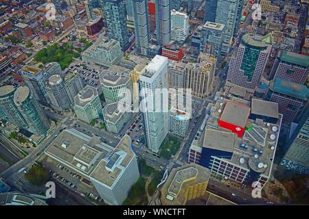 Stadt Toronto vom CN Tower. Stockfoto