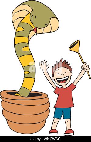 Snake Charmer Stock Vektor