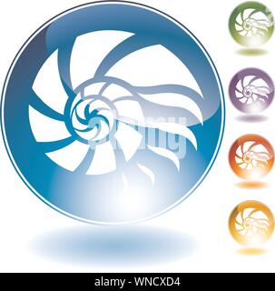 Shell-Crystal-Symbol Stock Vektor