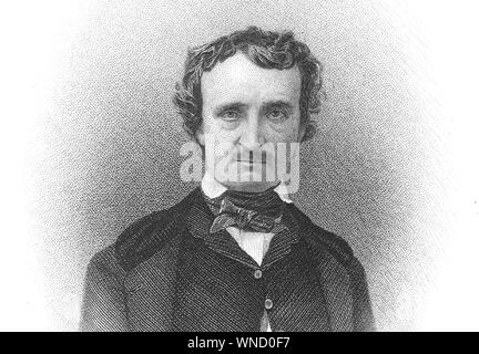 EDGAR ALLAN POE (1809-1849) amerikanischer Lyrik, Romancier, Short story writer Stockfoto