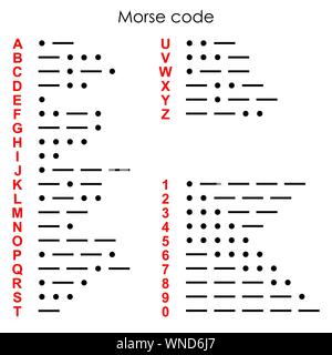 Internationaler Morse Code schreiben. Für Ihr Design Template Stock Vektor