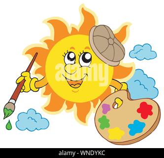 Sun artist Stock Vektor