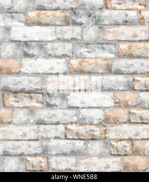 Brick Textur Vektor Aquarell. Stein Hintergrund template Material Stock Vektor