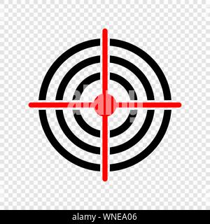 Gun Ziel Symbol auf transparenten Hintergrund. Für Ihr Design Template Stock Vektor