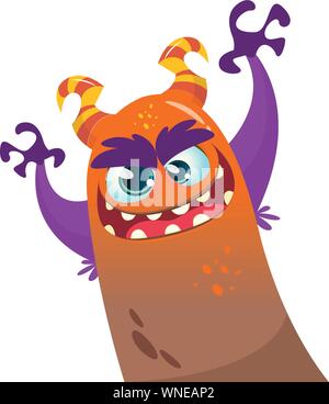 Cute Cartoon Monster Drachen. Vektor Charakter Stock Vektor