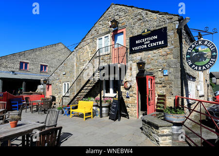 Die Theakston Brewery Visitor Centre, Masham Stadt, North Yorkshire, England, Großbritannien Stockfoto