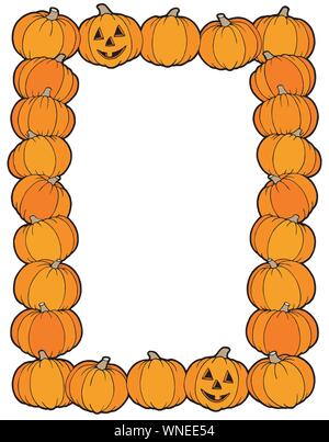Rahmen aus Kürbissen Stock Vektor