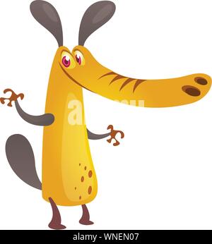 Cute cartoon gelbe Monster Stock Vektor