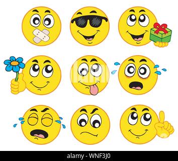 Verschiedene smileys 2 Stock Vektor